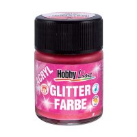 HOBBY LINE Acryl-Glitterfarbe 50 ml Glas