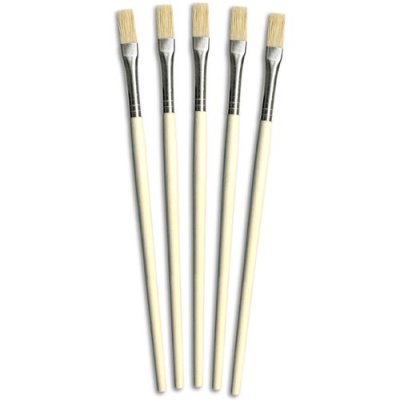 Öl-/ Acrylmalpinsel Borste, flach -Junior- (Größe 10 - Ø 10,5mm Zwinge)