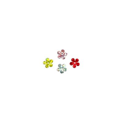 Applikationen im Fläschchen (Blüten bunt holo)