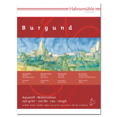 Hahnemühle "Burgund" Aquarellblock (17 x 24cm, 20 Blatt - matt)