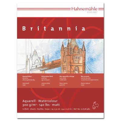 Hahnemühle "Britannia" Aquarellblock (17 x 24cm, 12 Blatt - matt)