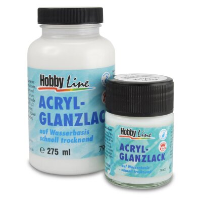 Hobby Line Acryl-Glanzlack transparent (50 ml Glas)