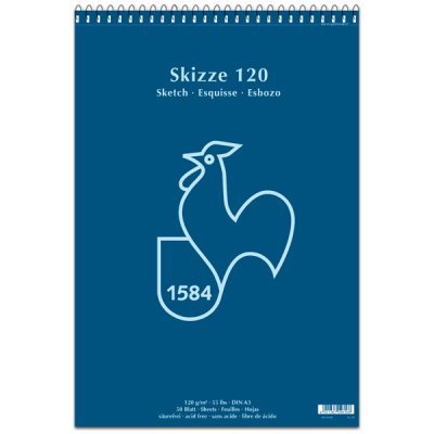 Hahnemühle "Skizze 120" Skizzenblock (DIN A3 - spiralisiert, 50 Blatt)