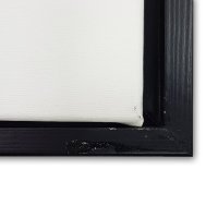 B-Ware Bilderrahmen inklusiv Keilrahmen (27x33cm (24x30cm)) schwarz